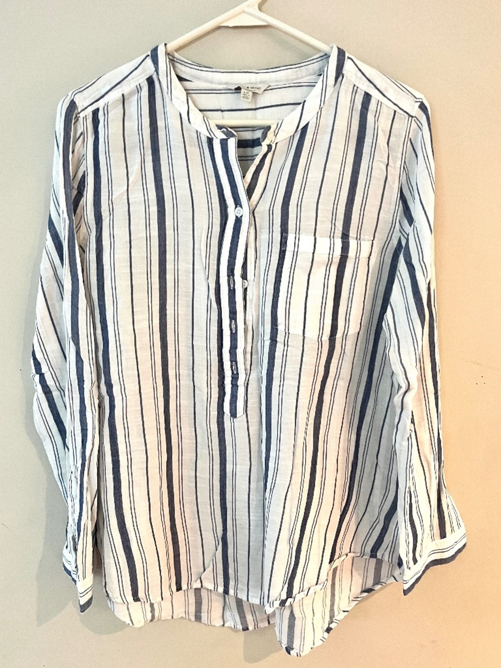 Lucky Brand Lightweight Cotton Coverup Shirt, Large